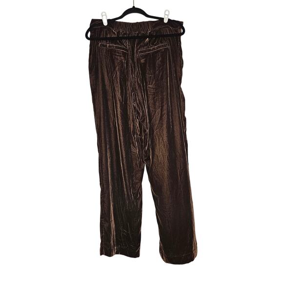 A New Day recycled polyester brown velvet velour flat front pants sz 14 NWT - Picture 4 of 9